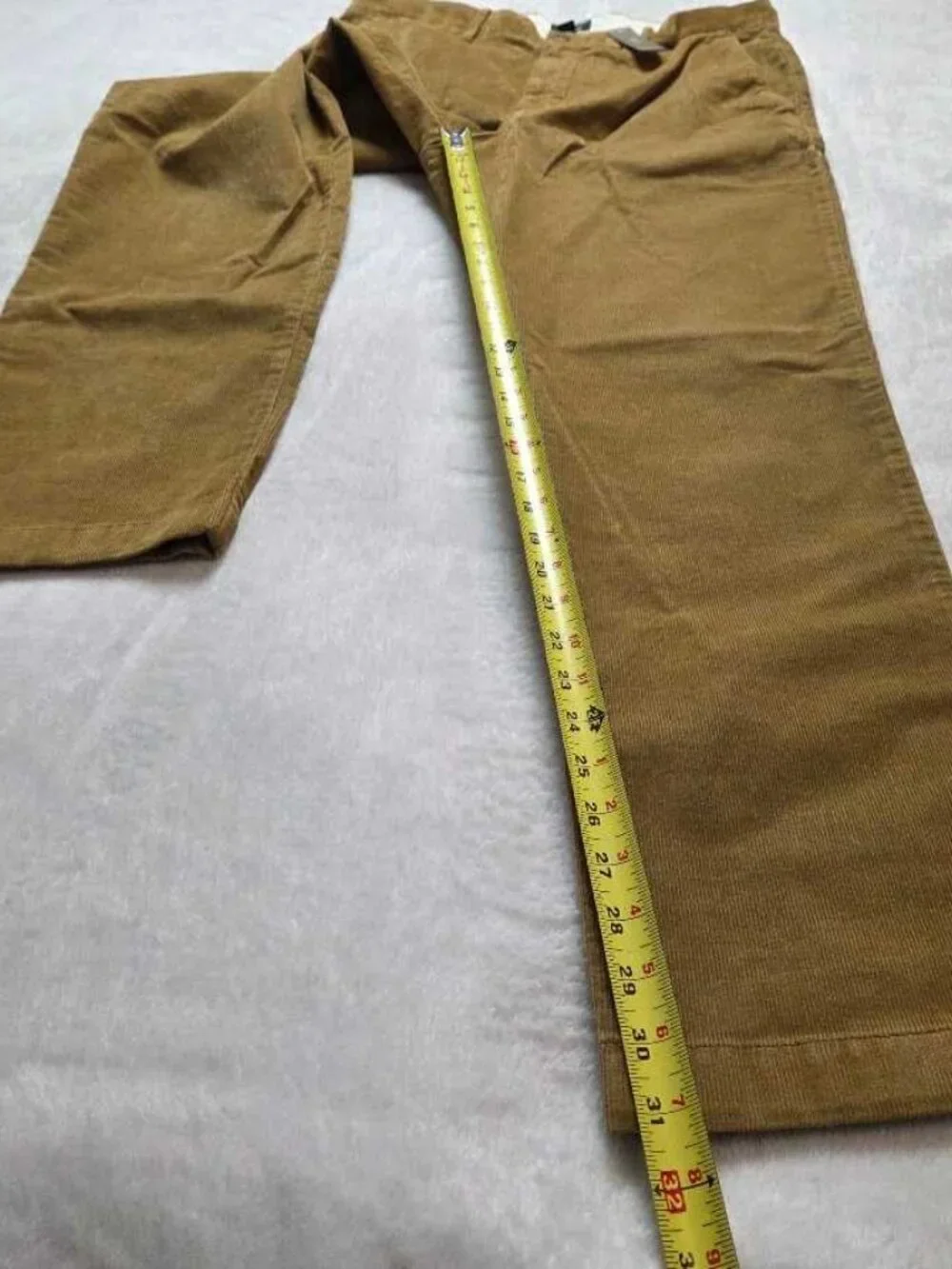 New 33x32 J.Crew broken in straight pant in stretch corduroy  Vintage Goldenrod